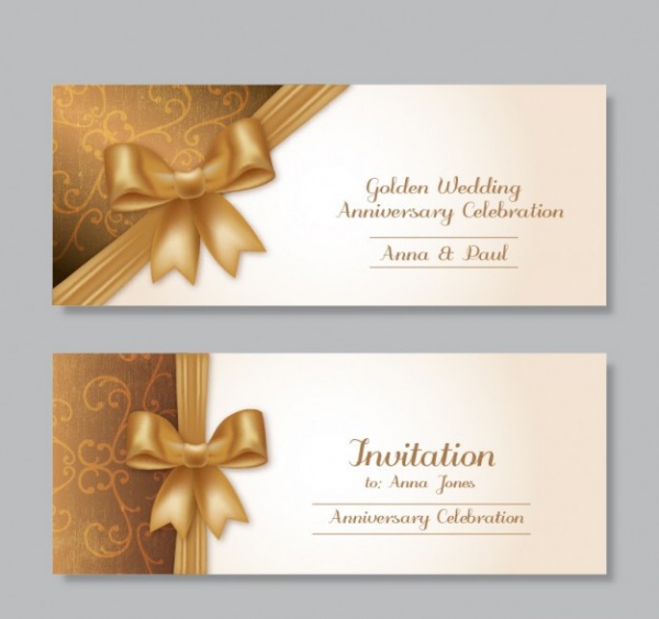 Golden Wedding Anniversary Invitation