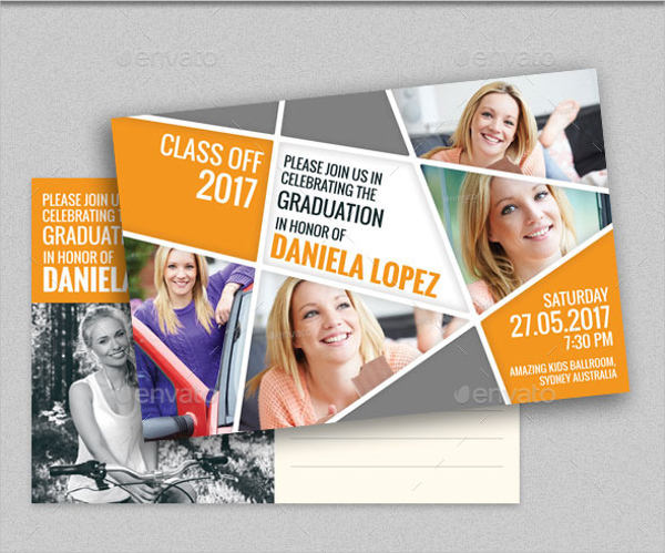 Graduation Party Post Card Template