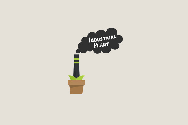 Green Industrial Plant Logo