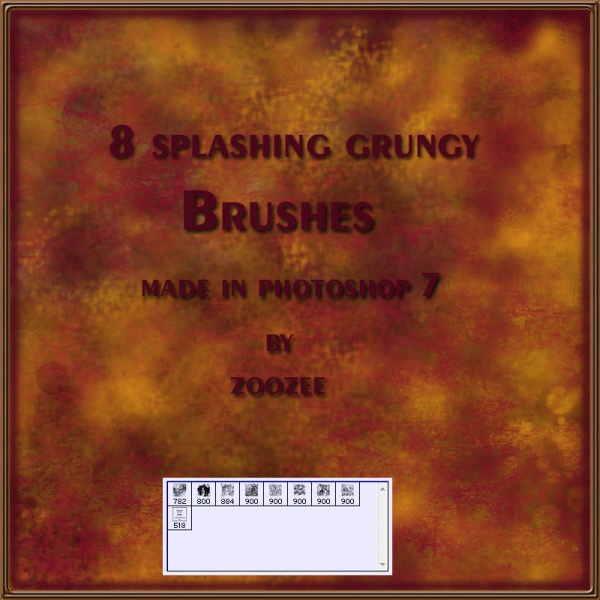 Grungy Splashes Photoshop Brushes