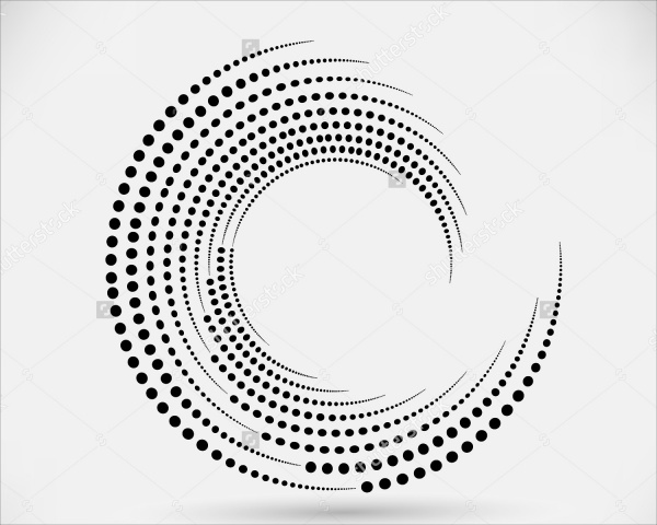 Halftone Swirl Vector Design