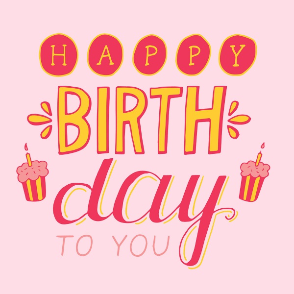 Hand Lettered Happy Birthday Cards