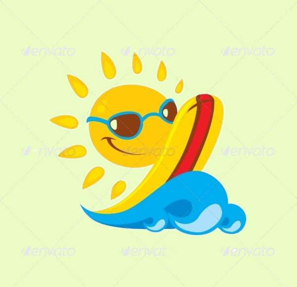 Happy Sun Vector Illustration