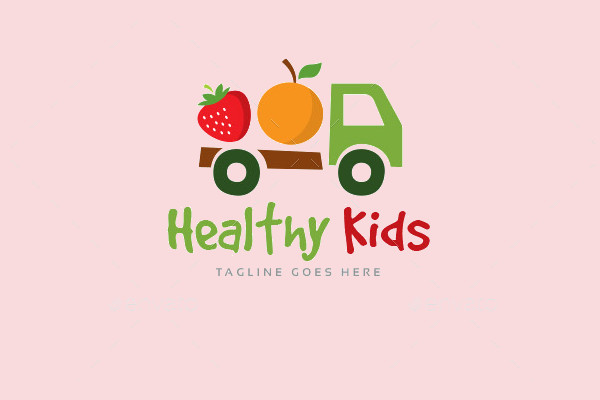 Healthy Kids Logo Template
