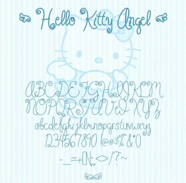 Hello Kitty Angel Font