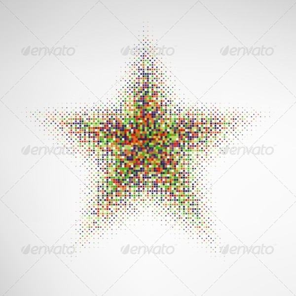 High Quality Vector Star Halftone