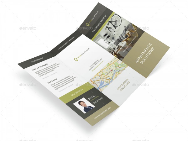 High Resolution Apartment For Rent Trifold Brochure