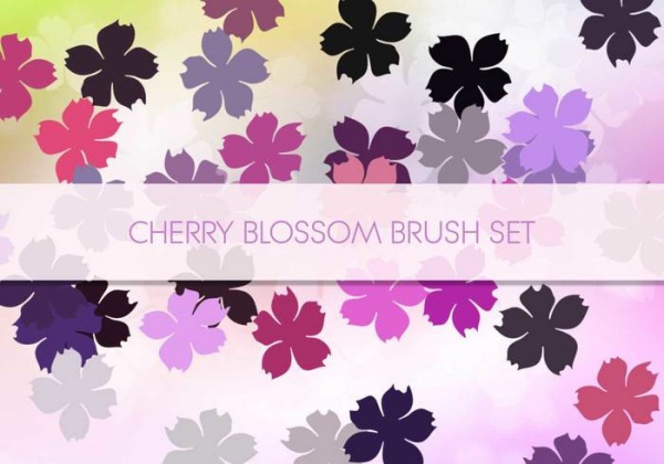 High Resolution Cherry Blossom Brushes