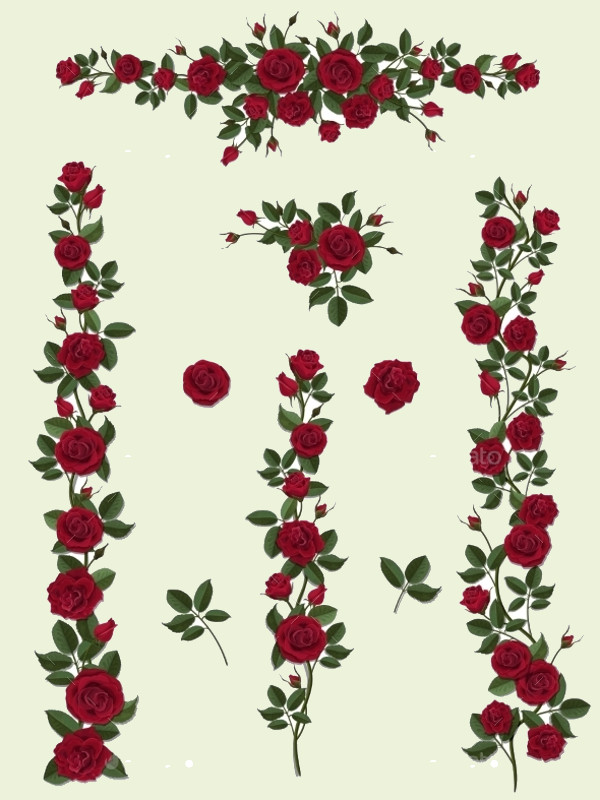 High Resolution Rose Petals Brushes