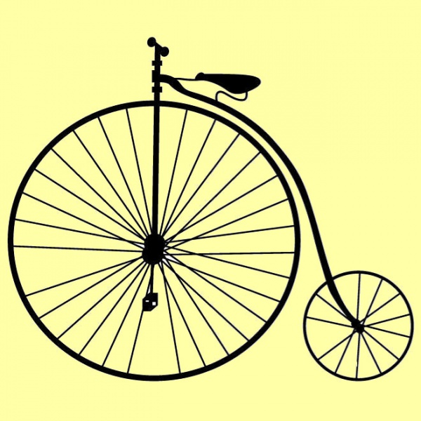 High Wheel Bicycle Vector