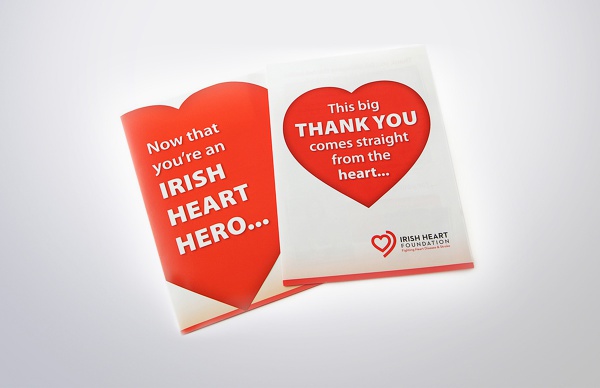 Irish Heart Die Cut Brochure