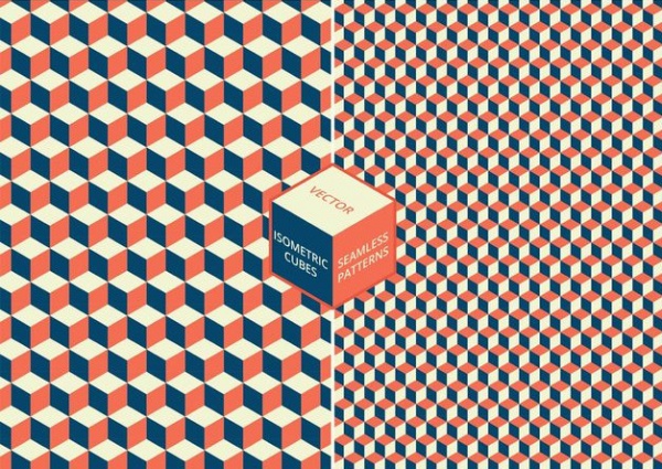 Isometric Puzzle Cubes Patterns