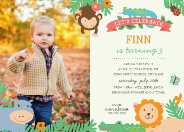 Jungle Birthday Party Invitation