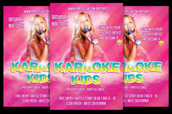 Karaoke Kids Event Flyer