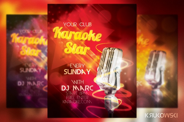 Karaoke Stars Party Flyer