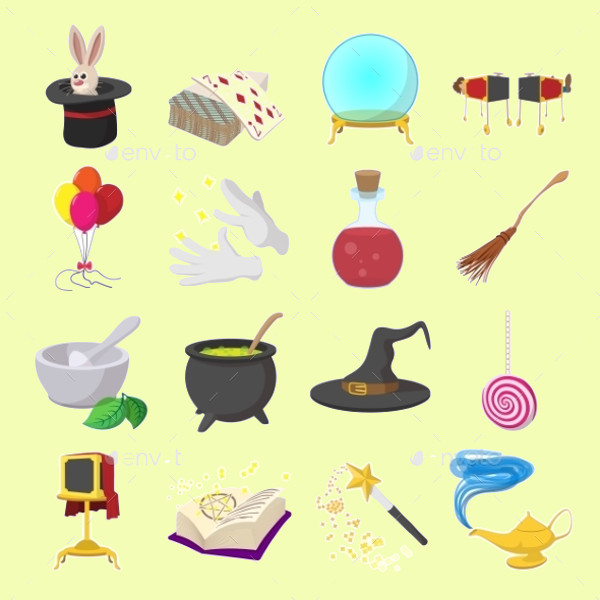 Magic Cartoon Icons for Mobile Devices