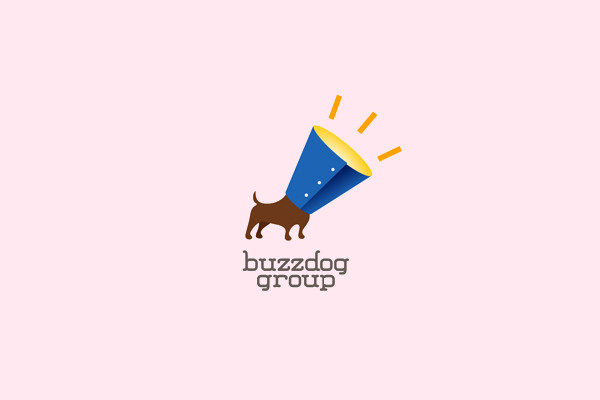 Megaphone Buzz Dog Bark Logo