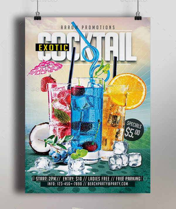 Minimal Cocktail Flyer Design