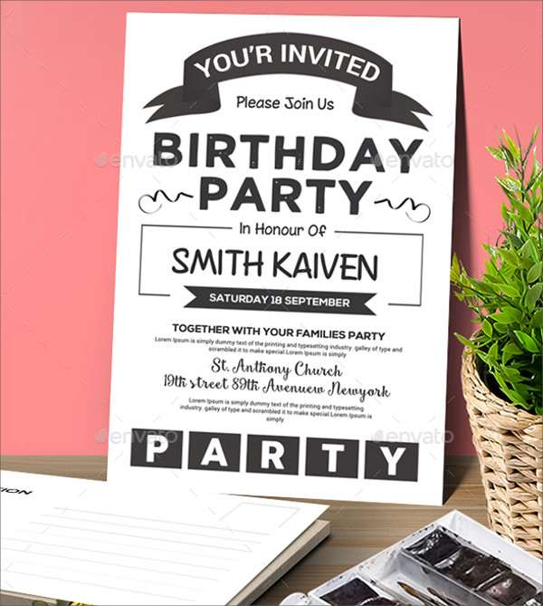 Modern Birthday Invitation