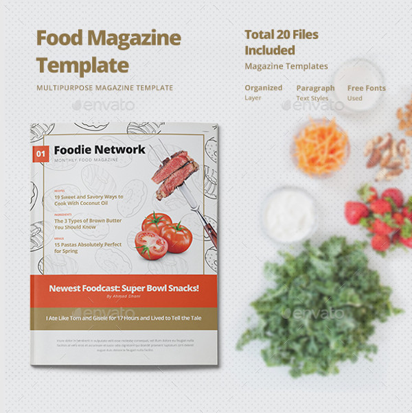 Modern Food Magazine Template