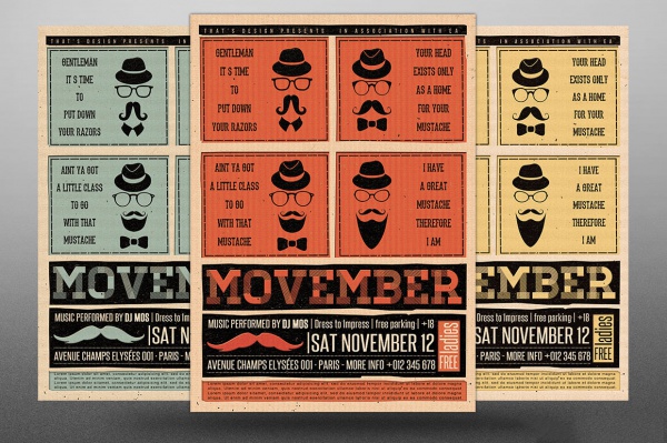 Movember Barbershop Flyer Template