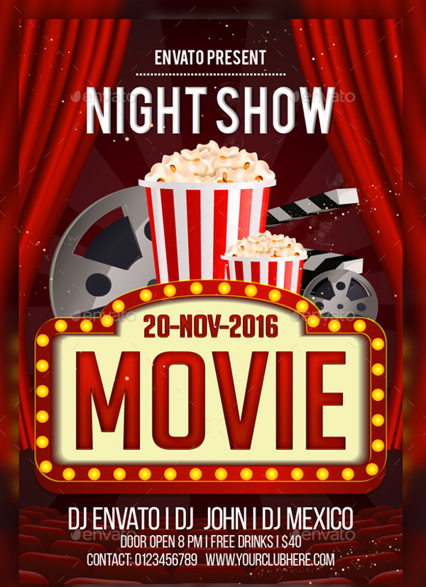 Movie Night Modern Flyer