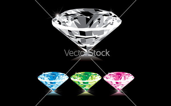 Multicolored Diamond Vector Design
