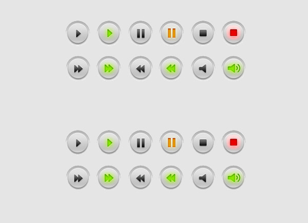 Multimedia PSD Video Buttons