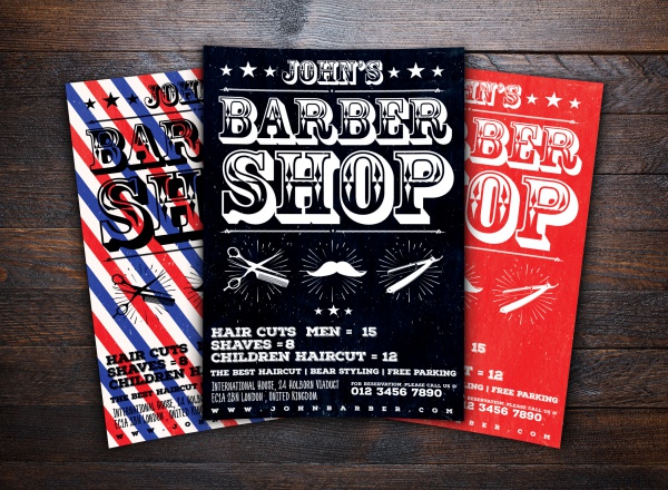 Opening Barber Shop Flyer Template
