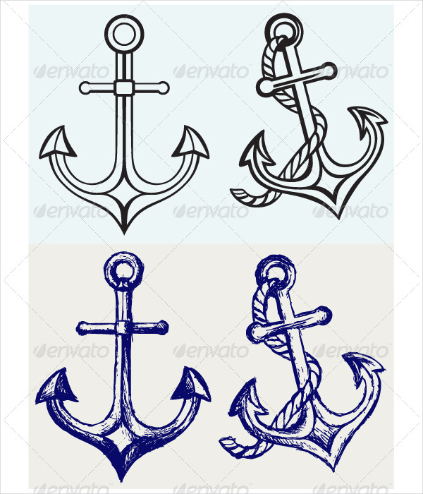 Outline Anchor Icons Pack
