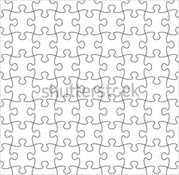 Outline Transparent Puzzle Pattern