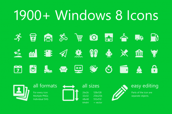 Outline Windows 8 Icons