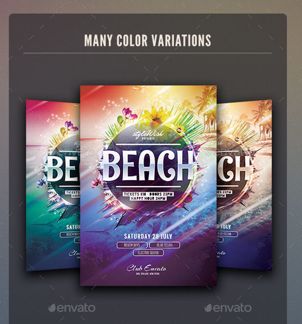 Photo-realistic Beach Flyer Template