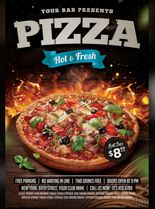 FREE 21+ Creative Pizza Flyer Templates in PSD | Vector EPS | MS Word