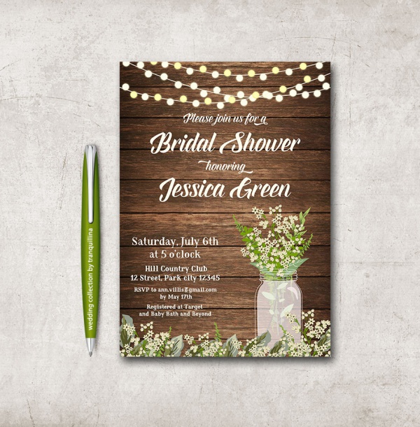 FREE 23 Bridal Shower Invitation Templates In MS Word PSD AI EPS 
