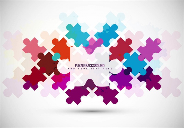 Puzzle Piece Vector Background