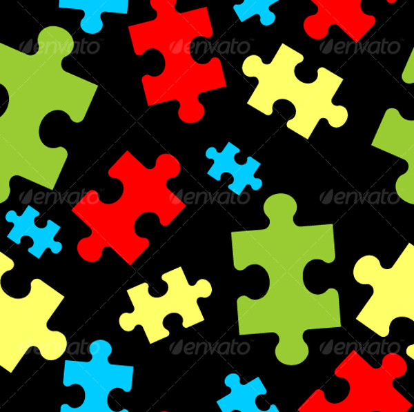 Puzzle Seamless Ornamental Pattern