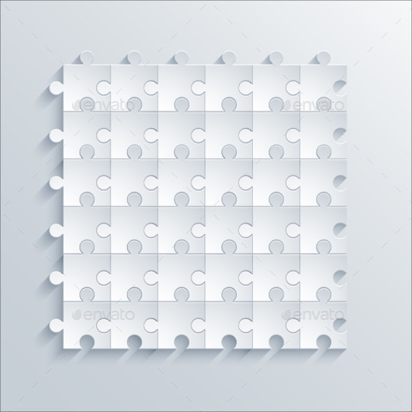 Puzzle Thin Outline Vector