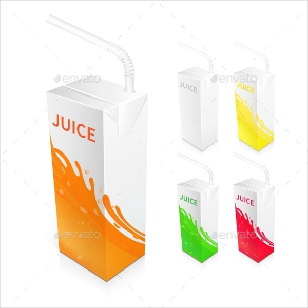 Realistic Juice Box Package
