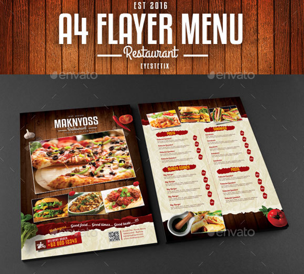 Restaurant Menu Flyer