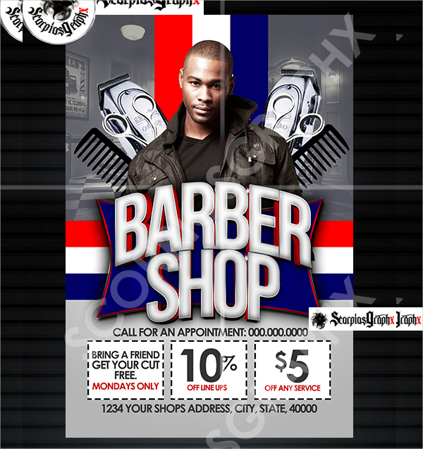 Scorpios Barbershop Flyer Template