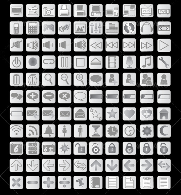 Set of Minimal Vector Icons