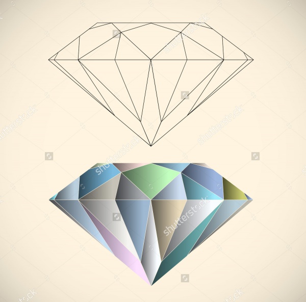 Shining Diamonds Vector Illustration