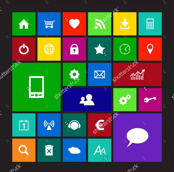 Simple Windows 8 Style Icons