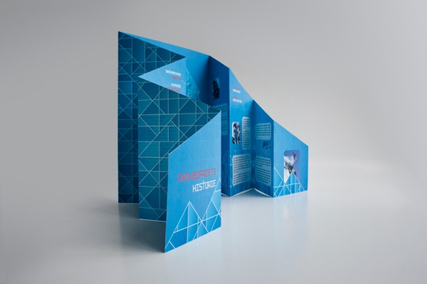 Snow Board Graphic Die Cut Brochure