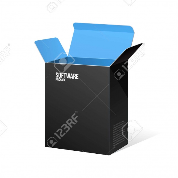 Software Package Box Opened Design