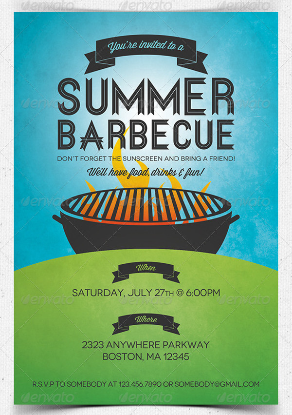 Summer Barbecue Invitation Flyer