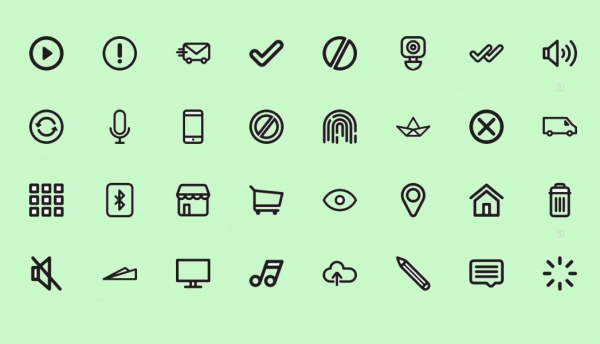 Thin Outlined Minimal Icons