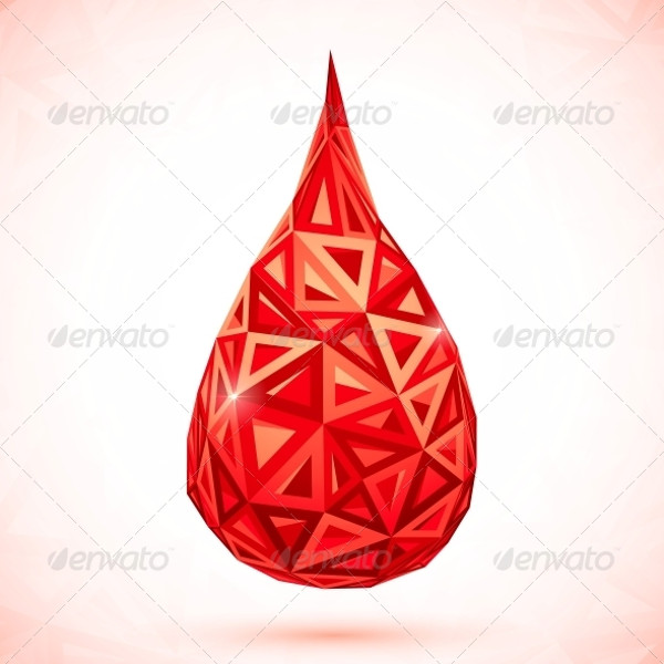 Triangle Drop Cartoon Vector