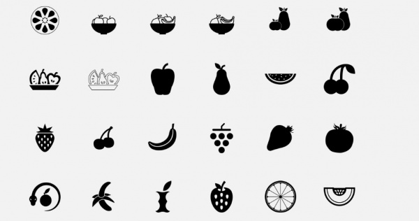 Tropical Simple Fruit Icons